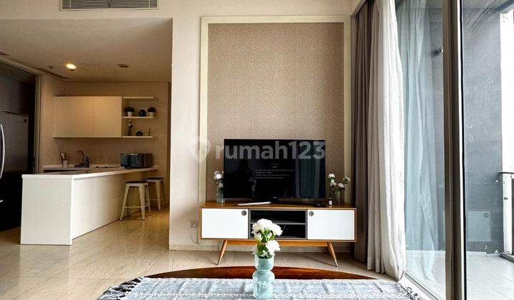 ruang keluarga apartemen 2 br full furnish