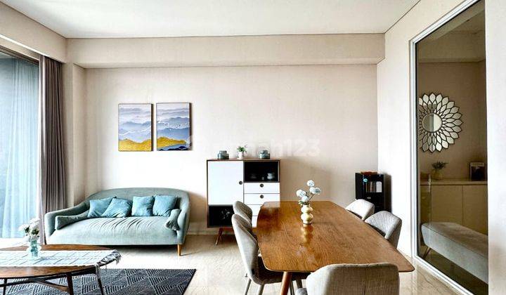 ruang keluarga apartemen 2 br full furnish