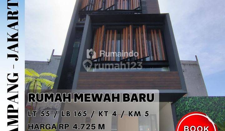 Dijual Rumah Private Pool Rooftop di Mampang Prapatan Jakarta 1