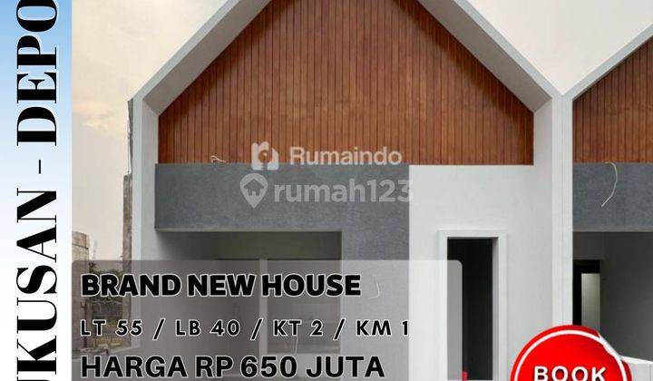 Dijual Rumah Scandinavian Dalam Cluster di Kukusan Beji Depok  1