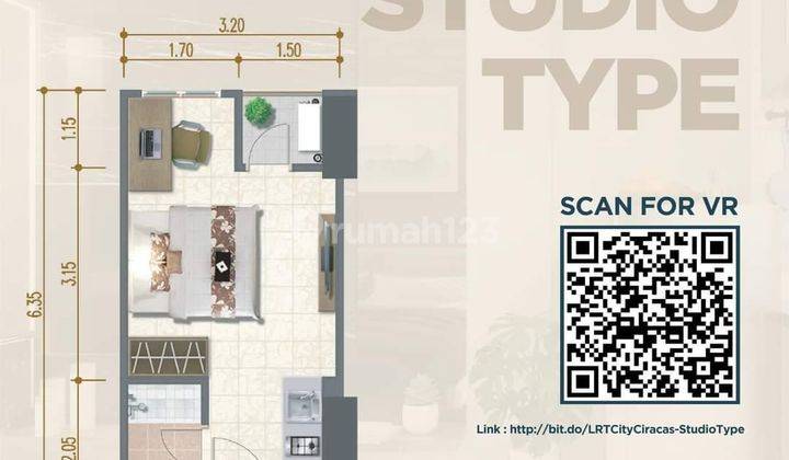 Dijual Murah Apartemen Urban Signature Lrt City Ciracas Jakarta Timur  6