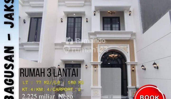 Rumah di Jalan Kebagusan pasar mingu Jakarta Selatan 3 Lantai 1