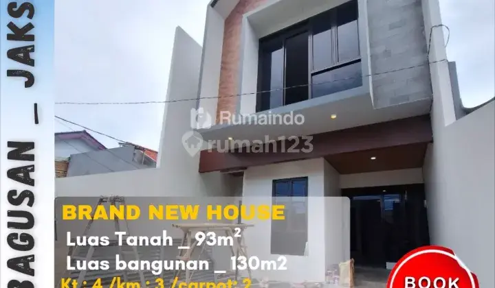 Dijual Rumah Scandinavian Di Jalan Kebagusan Jakarta Selatan 1