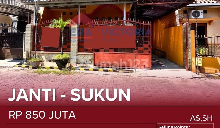 Rumah Jual Dekat Kampus Unikama, Pasar Sukun, Bimasakti, 10 Menit Ke Alun-alun, Pasar Besar, 15 Menit Ke Univ Brawijaya