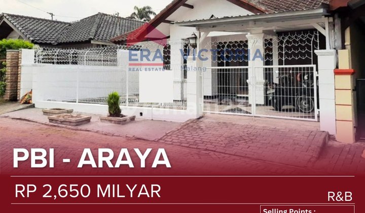 Rumah Jual Dalam Perumahan Araya Fasilitas Umum Lengkap Akses Mudah Dekat Masjid Araya, Plaza Araya, Rs Persada, Spbu, Kondisi Rumah Istimewa Halaman Depan & Belakang Luas 