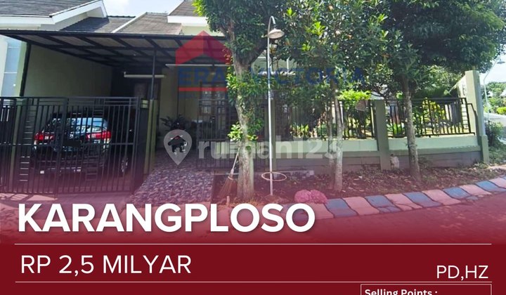 Rumah Jual Dalam Perumahan Posisi Hook Dekat Exit Tol Singosari (3Km), One Gate System, Pinggir Jalan Poros Akses Tengah Kota Malang-Batu. Ada Tanah Kosong Pojok bisa untuk Pengembangan Rumah