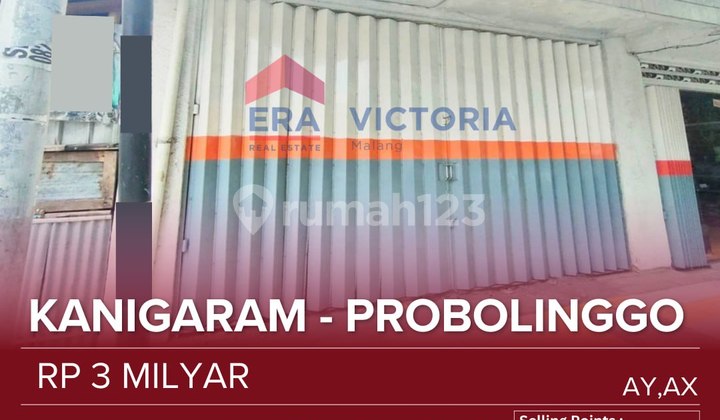 For Sale: Strategic Location Shop-House in Central Probolinggo City, Large Land in the Middle of the City in a Busy Area, Can Be Used as a Warehouse, Quick Access to City Square and SMKN 3 Probolinggo