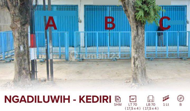 Ruko A B C Disewakan Di Pinggir Jalan Utama Ngadiluwih Kab Kediri 1 Menit Dari Taman Ngadiluwih 1