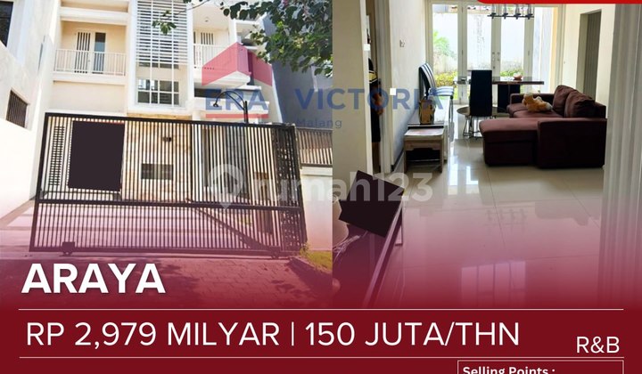 House For Sale/Rent, Quiet and Comfortable Environment in an Elite Housing Complex, Steps Away from Binus University, Araya Mall, Persada Hospital, Easy Access