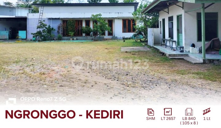 Jual Gudang Dengan Tanah Luas Di Ngronggo Kota Kediri Tanah Bentul Letter L Dan Ada Kelebihan Tanah