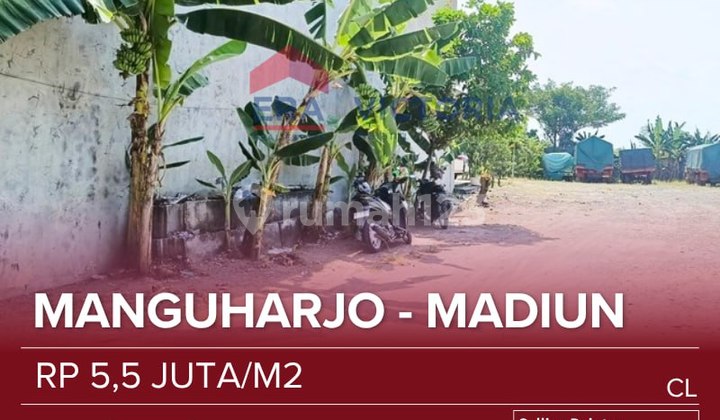 Land for Sale, Large Area, Strategic Location in Madiun City, Suitable for Warehouses, Garages, Offices.
