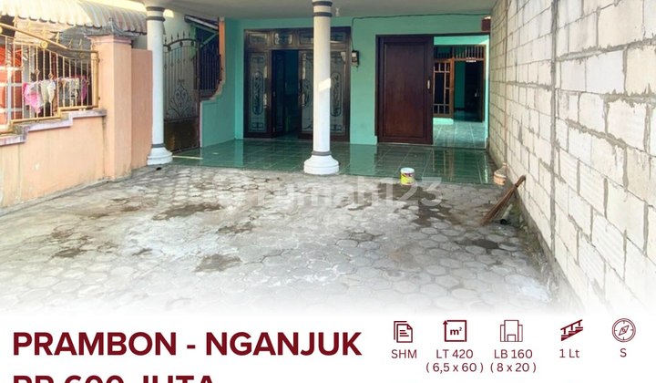 Jual & Sewa Rumah Full Furnished Diprambon Kab Nganjuk Depan Belakang Rumah Ada Akses Jalan Halaman Belakang Luas