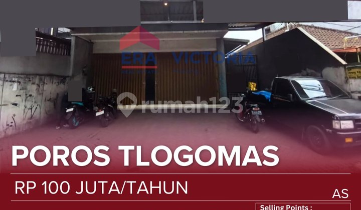 8-Meter Wide Shop House on Tlogomas Main Road Axis, Easy Access, Busy Street, High Customer Potential, Suitable for All Types of Businesses.