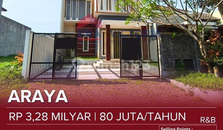 House for Sale and Rent in Araya Area, Excellent Condition, Favorite Cluster, Quiet Location, Very Complete Housing Facilities, Near Binus Campus, Ombe Coffee, Plaza Araya