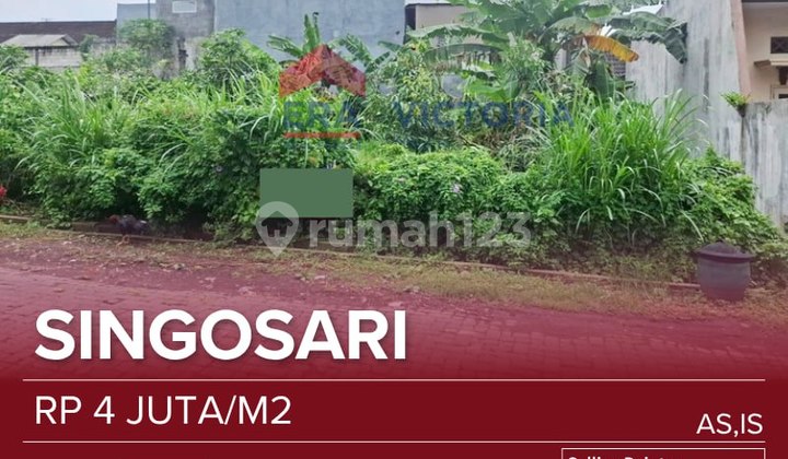 Tanah Kavling Jual Lokasi Strategis Singosari Dekat Kantor Kecamatan, Pesantren, Sekolah, Smai Almaarif, Jalan Raya Singosari Malang, Stasiun Kereta, Pasar Singosari, Jalur K.e.k Singosari