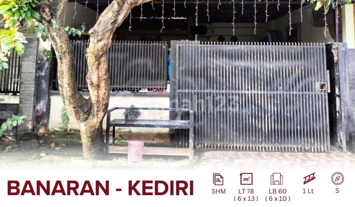 House for Sale in Banaran Housing Estate, Kediri City, 4 Minutes to Baptist Hospital, 6 Minutes to Pahing Market, 11 Minutes to Kediri Station 1