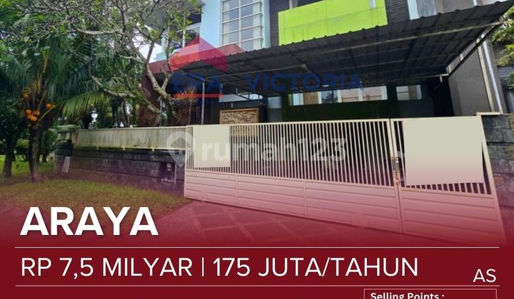 For Sale: Luxurious House in an Elite Cluster System Housing Complex in Malang City Area. Located in a Corner Position with Two Directions (East and North) Providing Excellent Natural Lighting and Air Circulation. The housing environment is quiet and tidy.