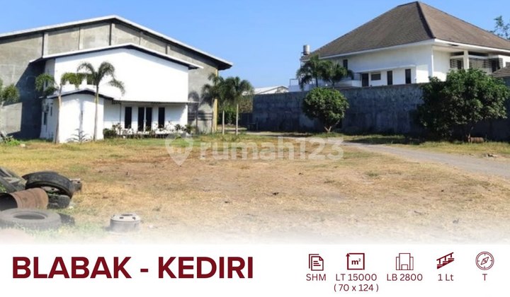 Gudang + Rumah Tinggal + Tanah Luas Jual Di Blabak Kota Kediri Perbatasan