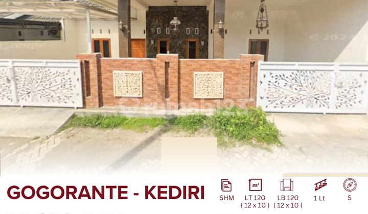Dijual Rumah Full Furnished Dalam Perumahan di Gogorante Kab Kediri Lokasi Strategis 1Km Dari Simpang Lima Gumul & Dekat Dari Hotel, Rsud Gumul, Kantor Bupati & Area Kuliner Atap Siap Bangun Lantai 2