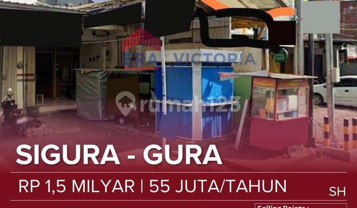 Ruko Jual Sewa Area Ramai Sigura-Gura Lokasi Favorit Dekat Kampus Itn, Area Kuliner, Kampus Ub Cocok untuk Toko, Kantor, Cafe