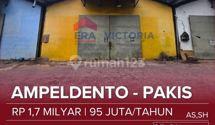 Warehouse for Sale or Rent in a Complex Near 50 Meters from Pakis Toll Exit, Suitable for Large Vehicle Access, Ideal for Various Businesses.