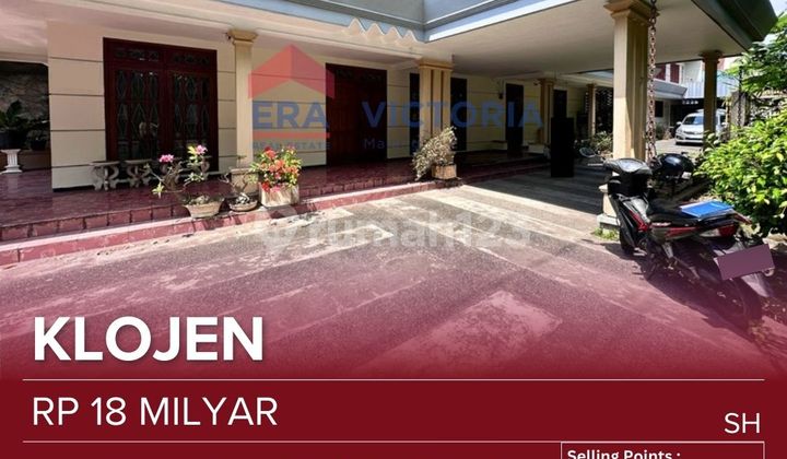 Rumah Jual Bergaya Vintage Posisi Hook Di Area Klojen Malang Kondisi Sangt Terawatt Dengan Bangunan 2 Lantai Area Taman Atau Carport Sangat Luas Lokasi Sangat Strategis Di Tepi Jalan Ramai Dekat Lapangan Rampal, Pasar Klojen, Hotel Gajah Mada Stasiun Kota