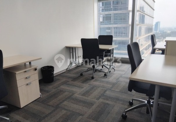 Kantor Unit Furnished 4 Pax di Cyber 2 Area Kuningan Dekat LRT