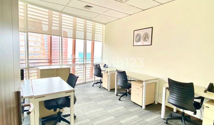 Sewa Kantor Unit Furnished 6 Pax + Director Room di South Quarter