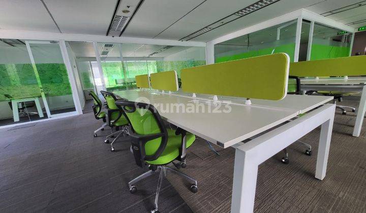 Sewa Kantor Mid Plaza 1 Luas 363 M2 Furnished Strategis Sudirman 1