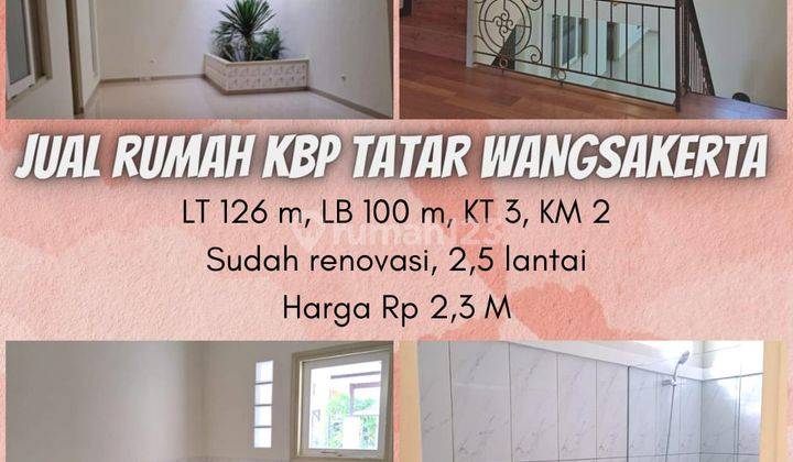 Rumah 2 Lantai Sudah Renovasi Unfurnished di Wangsakerta Kbp , Bandung 1