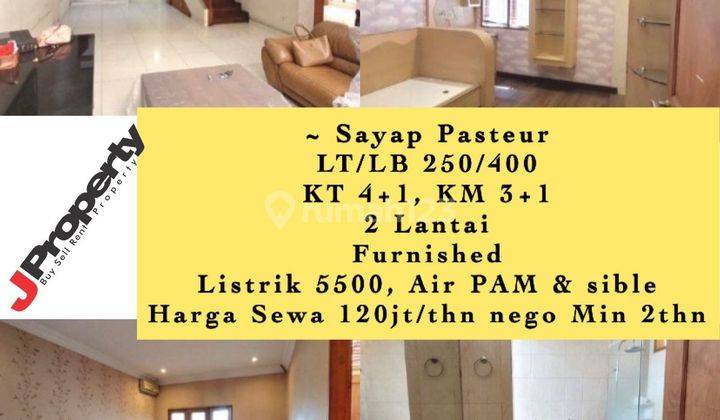 Rumah 2 Lantai Bagus Furnished di Sayap Pasteur , Bandung 1