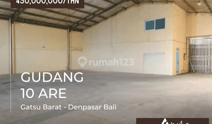 Disewakan dijual Gudang Plus Kantor Unfurnished Seluas 10 Are di Gatsu Barat. 1