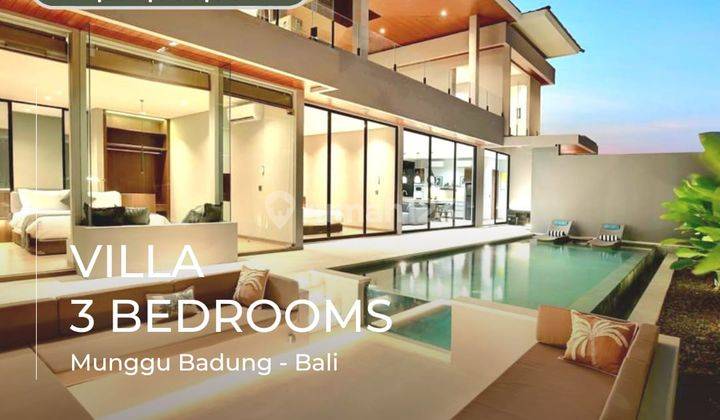 For sale Brand New Modern Villa Fully Furnished 3 Bedrooms in Munggu Near Pererenan Canggu 1