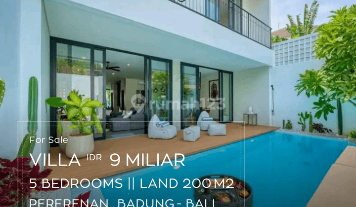 Priced At Idr 9 Miliar As Freehold, 5 Bedrooms Villa Fully Furnished In Pererenan Beach Canggu Bali 1