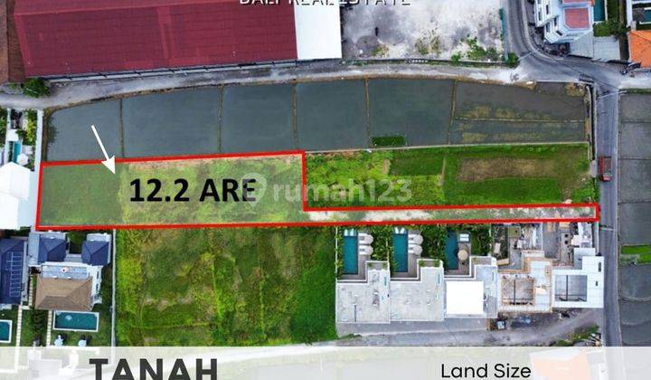 Tanah di Berawa, Badung SHM 1.220 m² 1