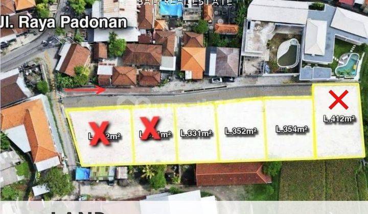 Sisa 2 Kavling Tanah 3 Arean di Padonan Canggu 1