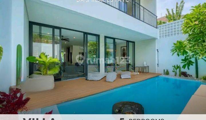 Freehold Villa 5 Bedrooms Fully Furnished Close To Pererenan Beach In Canggu Bali 1