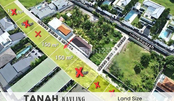 Tanah di Kayu Tulang , Canggu SHM 150 m² 1