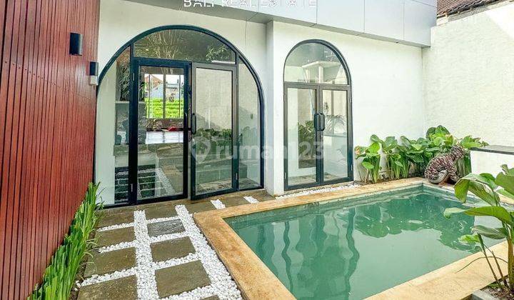 Freehold Brand New Villa Furnished 2 Bedrooms View Sawah Dan Sungai In Padonan Canggu 1