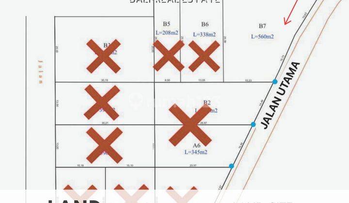 Tanah di Bingin Pecatu, Badung Sertifikat Hak Milik 560 m² 1