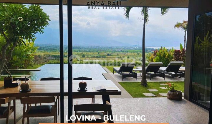 Dijual Villa 2 Kamar Tidur Furnished dengan pemandangan laut dan sawah pegunungan di Lovina Buleleng 1