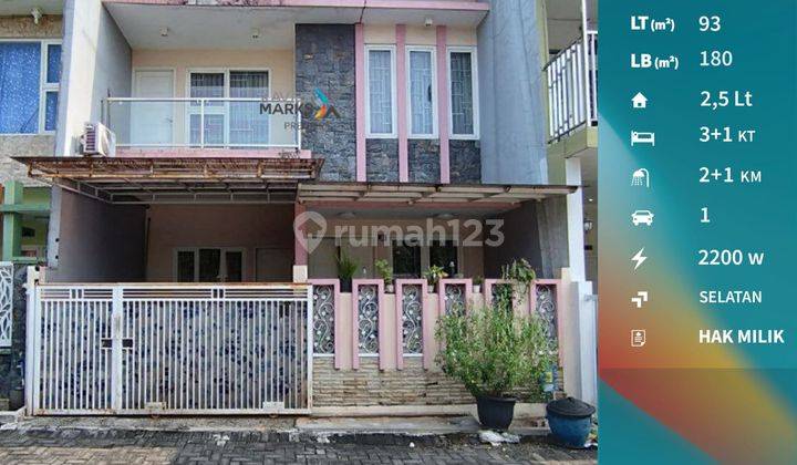 Rumah Cantik Minimalis 2,5 Lt Tengah Kota Plus Furnished di Sulfat Malang 1