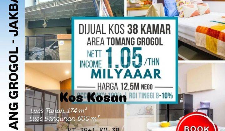 Dijual Rumah Kost 38 Kamar Di Tomang Grogol Jakarta Barat 1