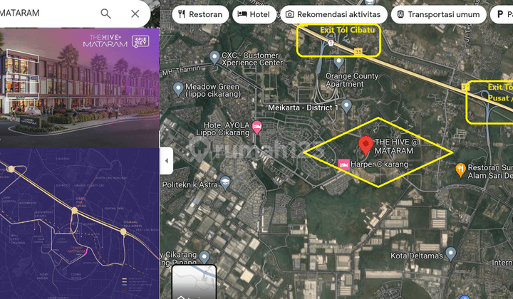 Dijual Ruko Indent The Hive Mataram 3 Lantai Lippo Cikarang 2
