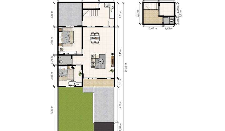 Rumah 2 Lantai Legenda Wisata SHM Sudah Renovasi Semi Furnished 2