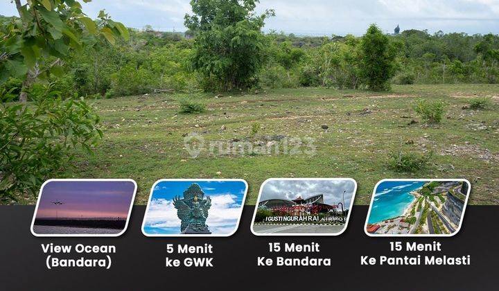 Tanah Kavling View Laut, Bandara & Gwk Cocok Untuk Dibangin Villa Tanah di ungasan, Ungasan SHM - Sertifikat Hak Milik 200 Squaremeter 2