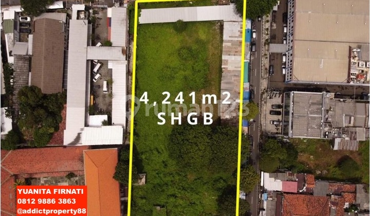 Tanah Komersial di Senen Jakarta Lokasi Tengah Kota Luas 4241M2