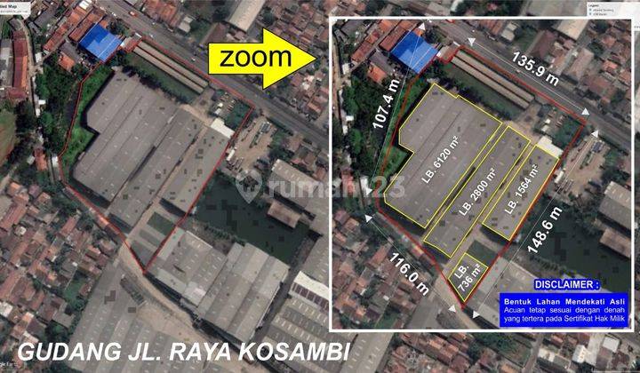 Jual Cepat Gudang ex Pabrik 2 Ha di Jl. Raya Propinsi Karawang Timur 6