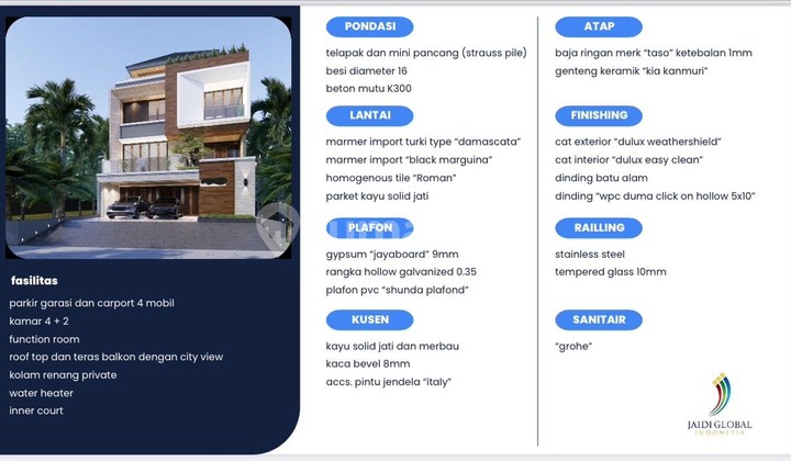 Brand New Beautiful 4-Story House + Pool in Jagakarsa, South Jakarta 2