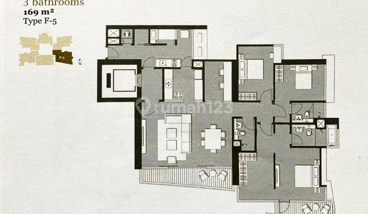 Dijual Apartment ST Moritz Tower Terlengkap Ambasador 1